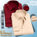 Men’s Premium Formal Shirt -Maroon & Biscuit.