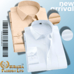 Men’s Premium Formal Shirt -White & Biscuit.