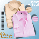 Men’s Premium Formal Shirt -Pink & Biscuit.