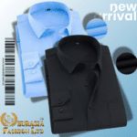 Men’s Premium Formal Shirt -Black & Sky Blue.