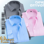 Men’s Premium Formal Shirt -Sky Blue, Pink & Ash.