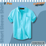 Premium Quality 100% Oxford Cotton Fabric Short Sleeve Shirt For Men's - Light Pest