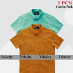 Premium Quality 100% Oxford Cotton Fabric Short Sleeve Shirt For Men's - Kathali & Pest.